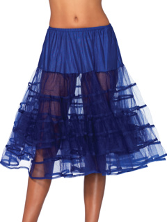 Knee Length Layered Petticoat Costume Skirt - O/S - Neon Purple
