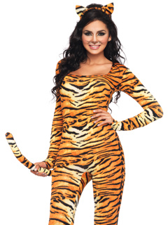 Wild Tigress Costume - M/L - Orange/Black