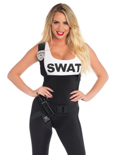 SWAT Bombshell Costume - XL - Black