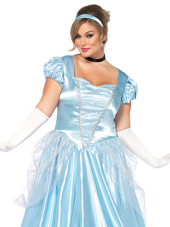 Plus Classic Cinderella Costume - 3X/4X - Blue
