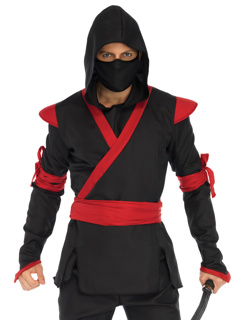 Men's Ninja Costume - XL - Black/Red