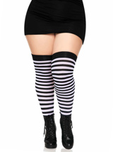 Cari Plus Striped Stockings