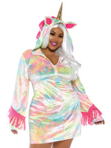 Plus Enchanted Unicorn Costume - 1X/2X - Multicolour