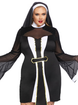 Plus Twisted Sister Nun Costume
