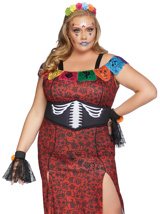 Plus Deluxe Day of the Dead Beauty Costume