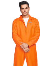 Men's Orange State Prison Jumpsuit Costume