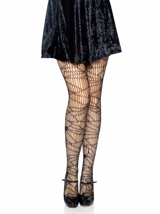 Blanche Distressed Net Pantyhose