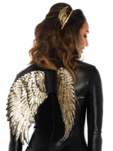 Golden Sequin Costume Angel Wings