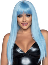 24" Straight Wig with Bangs