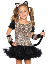 Girl's Pretty Little Leopard Costume - L - Leopard