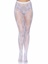 Butterfly Fishnet Tights - O/S - White
