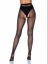 Mercedes Sheer Crotchless Pantyhose - O/S - Black