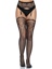 Layla Striped Garter Stockings - O/S - Black