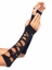 Distressed Arm Warmer Gloves - O/S - Black