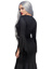 High Slit Floor Length Bodycon Gothic Dress - S/M - Black