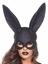 Glitter Masquerade Bunny Rabbit Mask - O/S - Black