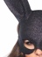 Glitter Masquerade Bunny Rabbit Mask - O/S - Black