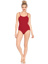 Basic Low Back Seamless Cheeky Bodysuit - M/L - Red