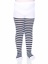 Ana Children's Striped Tights - M - Black/White