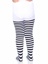 Ana Children's Striped Tights - XL - Black/White
