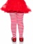 Ana Children's Striped Tights - M - Red/White