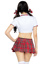 Miss Prep School Costume - M/L - Red/White