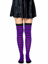 Cari Striped Stockings - O/S - Black/Purple