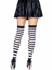 Cari Striped Stockings - O/S - Black/White