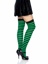 Cari Striped Stockings - O/S - White/Kelly Green