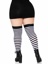 Cari Plus Striped Stockings - 1X/2X - Black/White