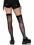 Stitched Up Fishnet Thigh Highs - O/S - Black