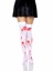 Rhea Zombie Thigh High Stockings - O/S - White/Red