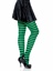 Jada Striped Women's Tights - O/S - Black/Green