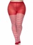 Plus Jada Striped Women's Tights - 1X/2X - White/Red