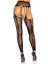 Eva Striped Garter Belt Stockings - O/S - Black