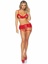 Aim to Please Bra and Panty Set - O/S - Red
