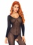 Cover Me Long Sleeved Bodystocking - O/S - Black