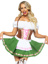Gretchen Oktoberfest Costume - L - Brown/Green