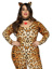 Plus Leopard Print Cougar Costume - 1X/2X - Leopard