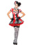 Harlequin Clown Costume - L - Black/Red