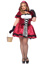 Plus Gothic Red Riding Hood Costume - 3X/4X - Red/White