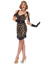 Speakeasy Sweetie Flapper Costume - M - Black/Gold