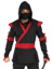 Men's Ninja Costume - M/L - Black/Red