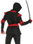 Men's Ninja Costume - S/M - Black/Red