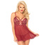 2 PC SHEER MESH AND LACE BABYDOLL